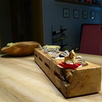 Adentsholz Adventsholz aus alten Sauna Restholz