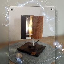 Lampe01 Tischlampe aus Restholz