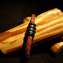 Lederarmband01 Lederarmband rund geflochten
