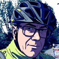 ich Avatar Cartoon Fahrrad
